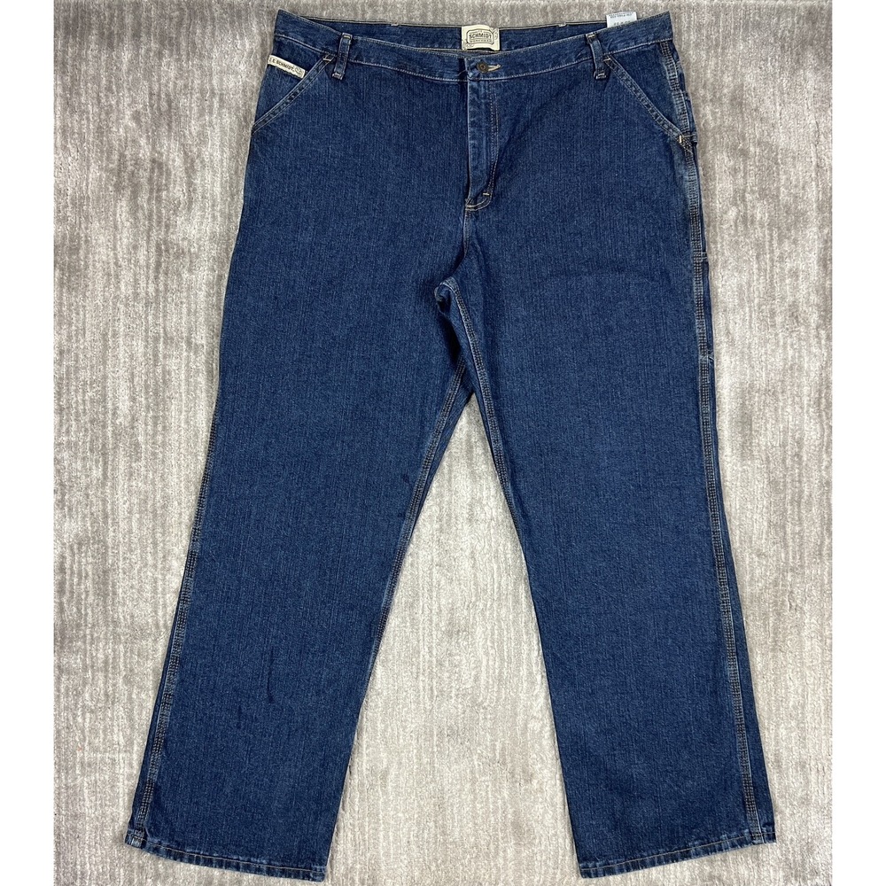 C.E. Schmidt Carpenter Jeans Mens 40x32 Dark Wash Blue Utility Workwear Denim